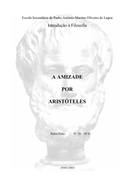 A Amizade por Arist&oacute;teles