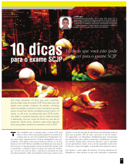 10 dicas para o exame SCJP