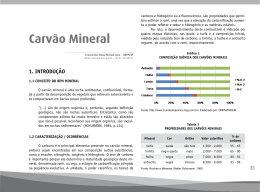 Carv&atilde;o Mineral - Departamento Nacional de Produ&ccedil;&atilde;o Mineral