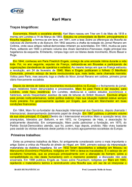 A sociologia Karl Marx