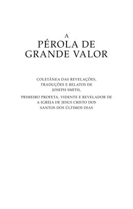 PÉROLA DE GRANDE VALOR