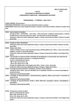 cronograma humanidades em saúde