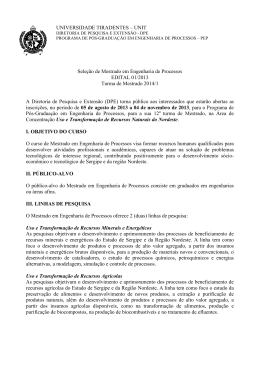 Edital - PEP Programa de P&oacute;s-gradua&ccedil;&atilde;o em Engenharia de