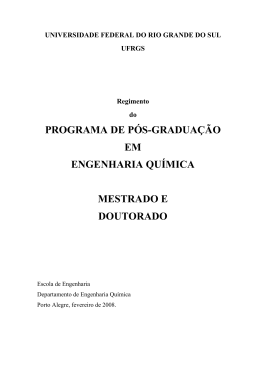 programa de pós-graduação em engenharia - PPGEQ