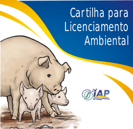 cartilha da suinocultura - Instituto Ambiental do Paran&aacute;
