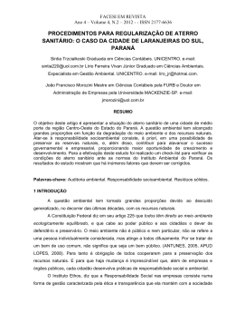 procedimentos para regulariza&ccedil;&atilde;o de aterro sanit&aacute;rio: o