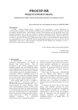 PROESP-BR - Minist&eacute;rio do Esporte