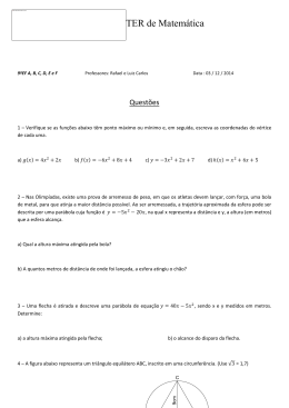 TER de Matemática - Colégio Dom Aguirre