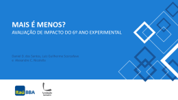 Avaliação de Impacto do `Projeto 6º Ano Experimental – SME/RJ