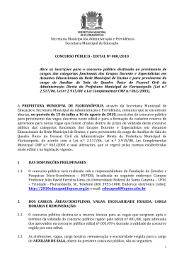 Edital n&ordm; 008/2010. Concurso P&uacute;blico Educa&ccedil;&atilde;o.