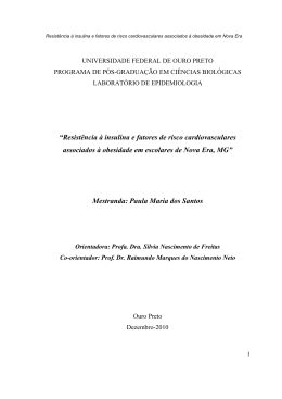 Resist&ecirc;ncia &agrave; insulina e fatores de risco cardiovasculares
