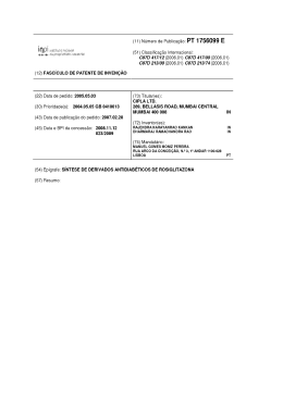 (11) N&uacute;mero de Publica&ccedil;&atilde;o: PT 1756099 E