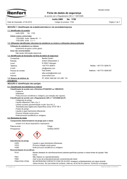 Ficha de dados de seguran&ccedil;a