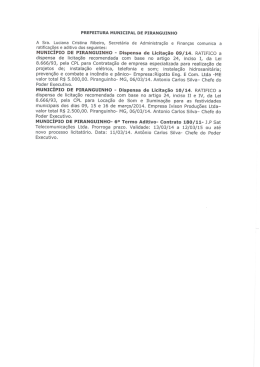 PREFEITURA MUNICIPAL DE PIRANGUINHO A