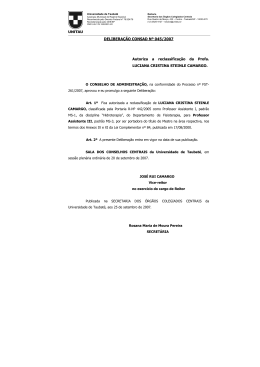 DELIBERAÇÃO CONSAD Nº 045/2007 Autoriza a