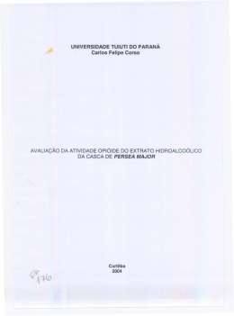 avaliacao da atividade opioide do extrato - TCC On-line