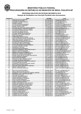 Lista de Indeferimento