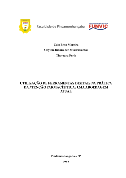 utiliza&ccedil;&atilde;o de ferramentas digitais na pr&aacute;tica da aten&ccedil;&atilde;o farmac&ecirc;utica