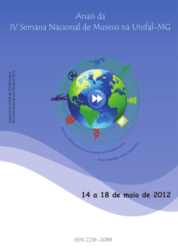 Anais da IV Semana Nacional de Museus na Unifal-MG