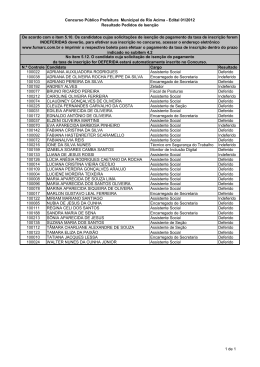 Resultado Pedido Isen&ccedil;&atilde;o - Pref Rio Acima