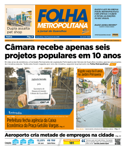 + VEJA MAIS - Folha Metropolitana