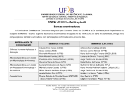 EDITAL 05 2013 &ndash; Retifica&ccedil;&atilde;o 01 Bancas examinadoras