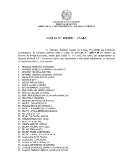 Edital 284/11 - Tribunal de Justiça de Santa Catarina