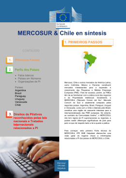MERCOSUR & Chile en síntesis - Latin America IPR SME Helpdesk