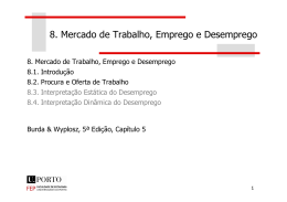 8. Mercado de Trabalho, Emprego e Desemprego