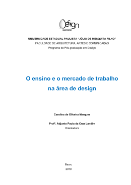 O ensino e o mercado de trabalho na área de design