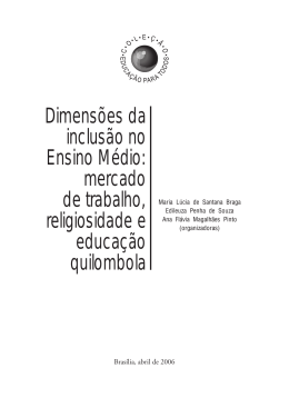 Dimens&otilde;es da inclus&atilde;o no ensino m&eacute;dio: mercado de trabalho