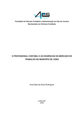 Profissional Cont&aacute;bil e as Exig&ecirc;ncias do Mercado de Trabalho