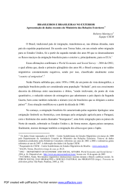 Brasileiros e brasileiras no exterior segundo dados do MRE