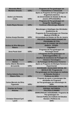 Alexandra Maria Monteiro Grisolia UERJ Programa de Pos