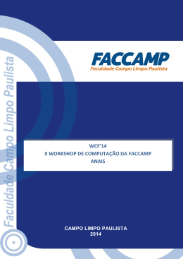 wcf`14 x workshop de computação da faccamp anais