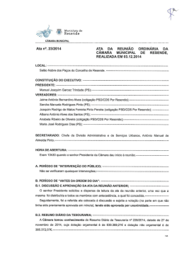 Ata n.º 23 - Câmara Municipal de Resende