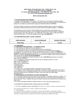 A&Ccedil;&Atilde;O VISUAL OFTALMOLOGIA LTDA &ndash; PORTO VELHO