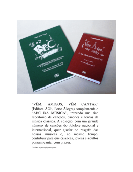 “VÊM, AMIGOS, VÊM CANTAR” (Editora AGE, Porto Alegre
