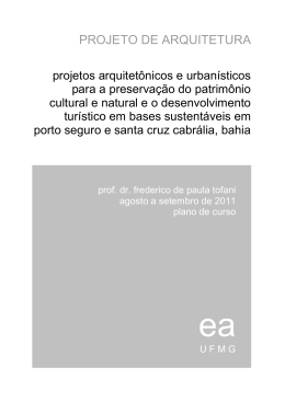 projeto de arquitetura - Universidade Federal de Minas Gerais