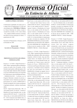 s&aacute;bado, 11 de setembro de 2004 - n&ordm; 521 - Ano VIII