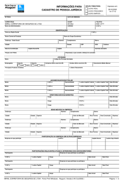 informa&ccedil;&otilde;es para cadastro de pessoa jur&iacute;dica