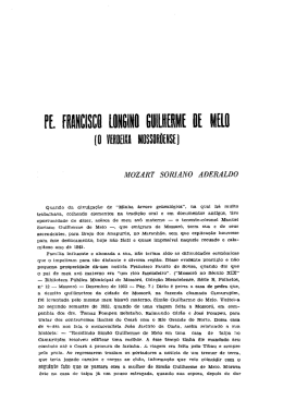 Pe. Francisco Longino Guilherme de MElo - O