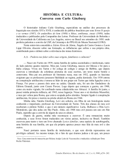 ENTREVISTA. Hist&oacute;ria e cultura_Conversa com Ginzburg