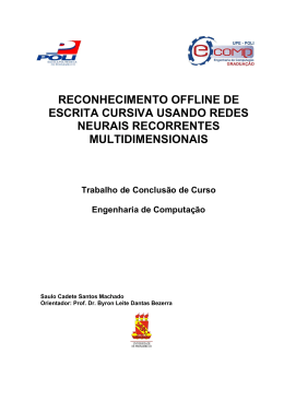 reconhecimento offline de escrita cursiva usando redes neurais