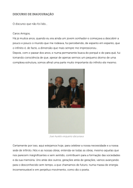 do Discurso de Inauguração