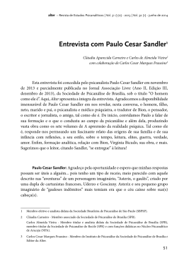 Entrevista com Paulo Cesar Sandler