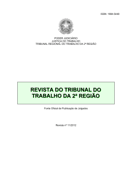ÓRGÃO ESPECIAL - Tribunal Regional do Trabalho da 2ª Região SP