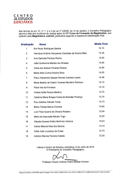 Magistratura Judicial - Centro de Estudos Judiciários