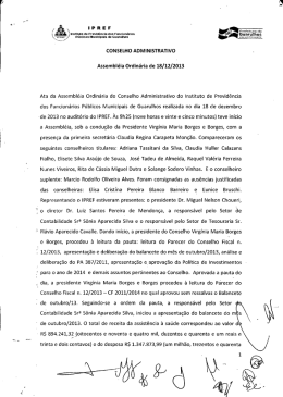 Ata da Reunião do Conselho Administrativo