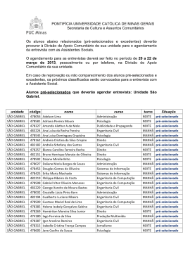 PONTIF&Iacute;CIA UNIVERSIDADE CAT&Oacute;LICA DE MINAS